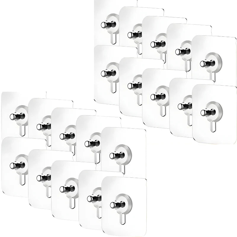 壁掛け透明フック(20個)