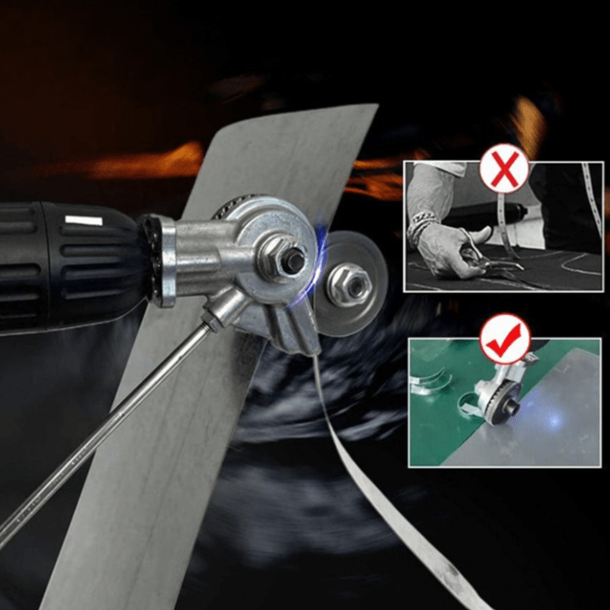 Boreforsats med to hoveder til metalplader - 360° præcisionsskæreværktøj